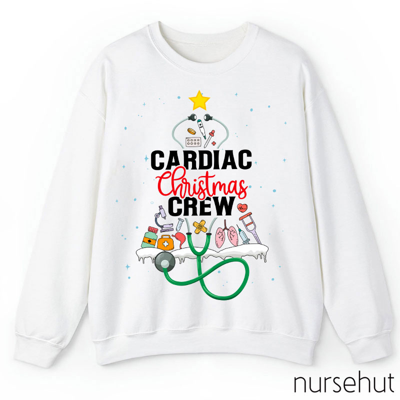 Cardiac Christmas Crew Nurse Sweatshirt