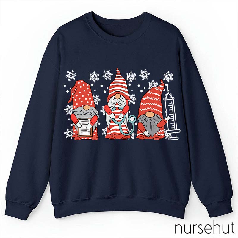 Gnomes Christmas Vibes Nurse Sweatshirt