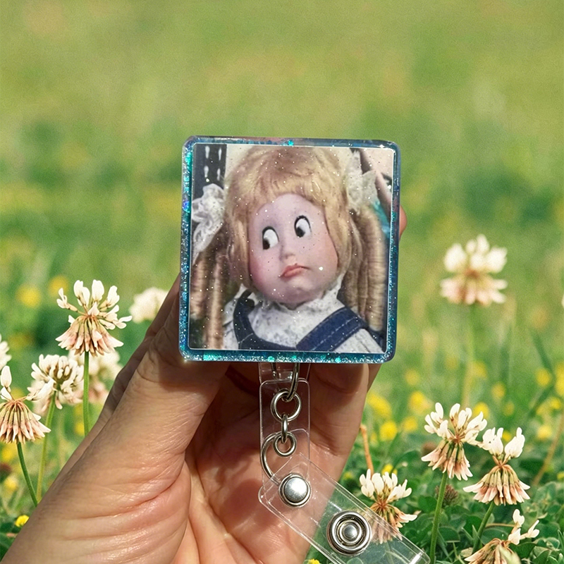 Stank Face Doll Nurse Badge Reel