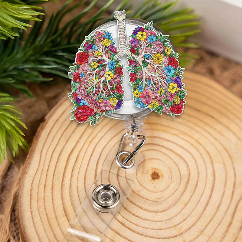 Floral Lungs Badge Reel