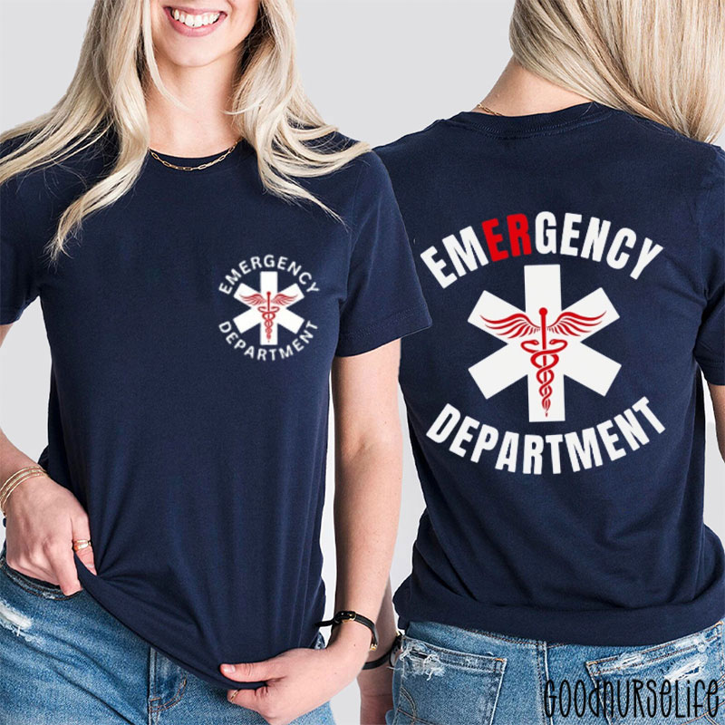 Star Of Life Emergency Department Nurse Two Sided T-Shirt