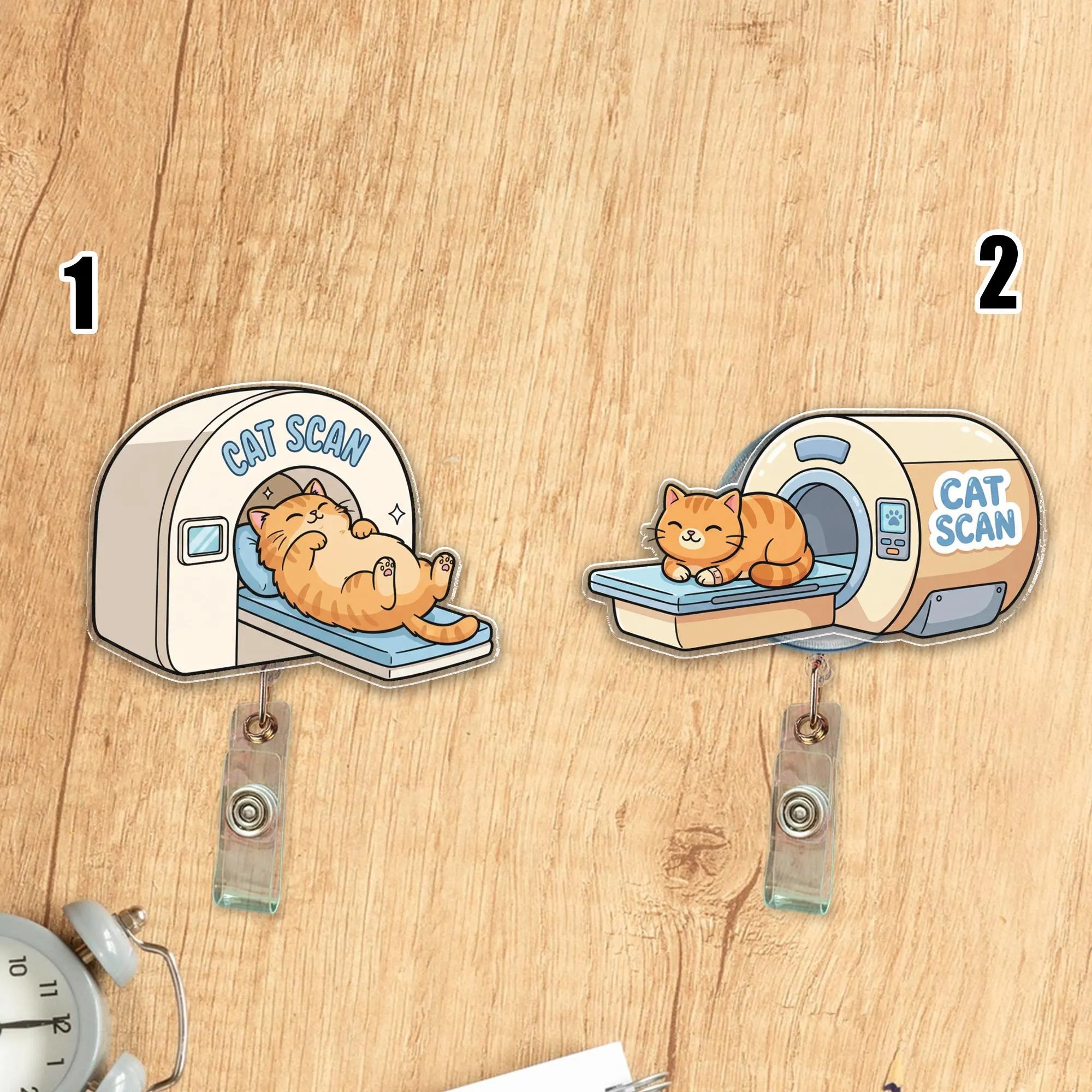 Cute Cat Scan Badge Reel
