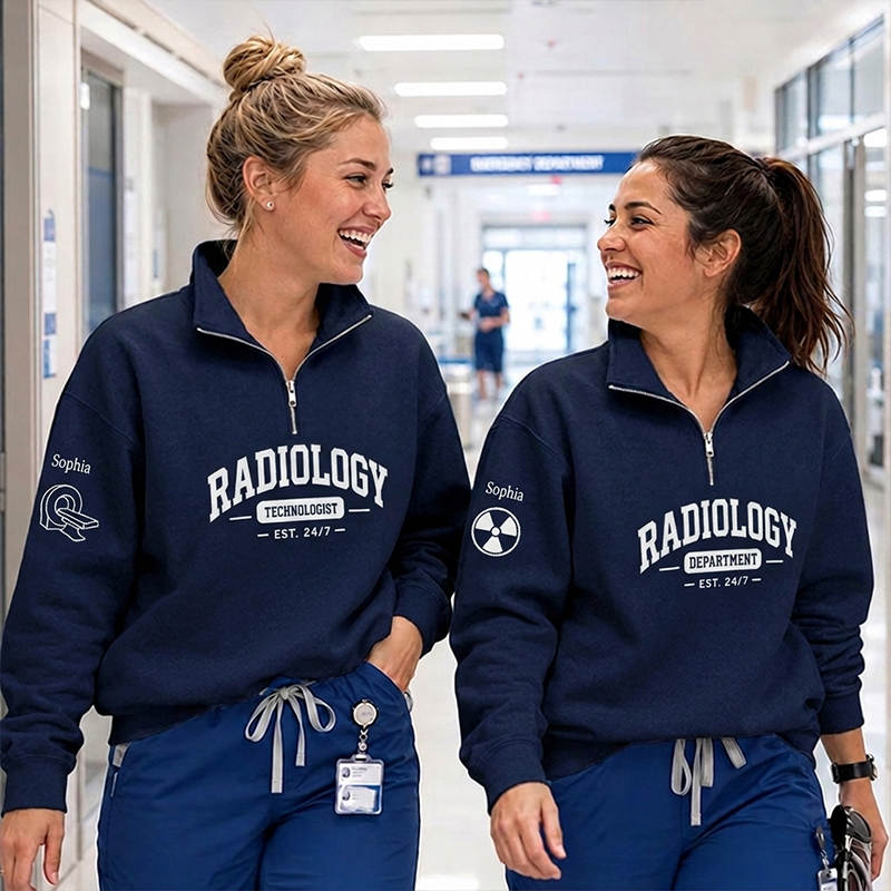 Personalized Radiology Technologist Quarter Zip Sweatshirt