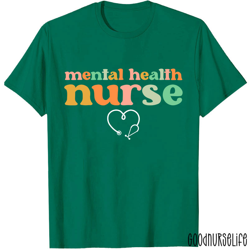 Stethoscope Mental Health Nurse T-Shirt