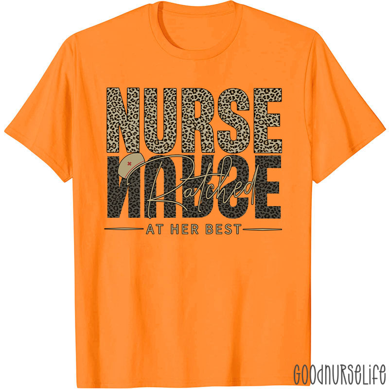 Leopard Pattern Nurse Ratched Quote Nurse T-Shirt