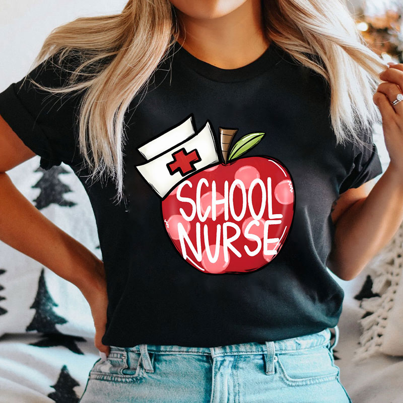 School Nurse Apple T-Shirt