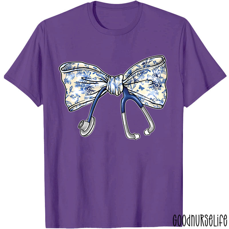 Stethoscope Bow Nurse T-Shirt