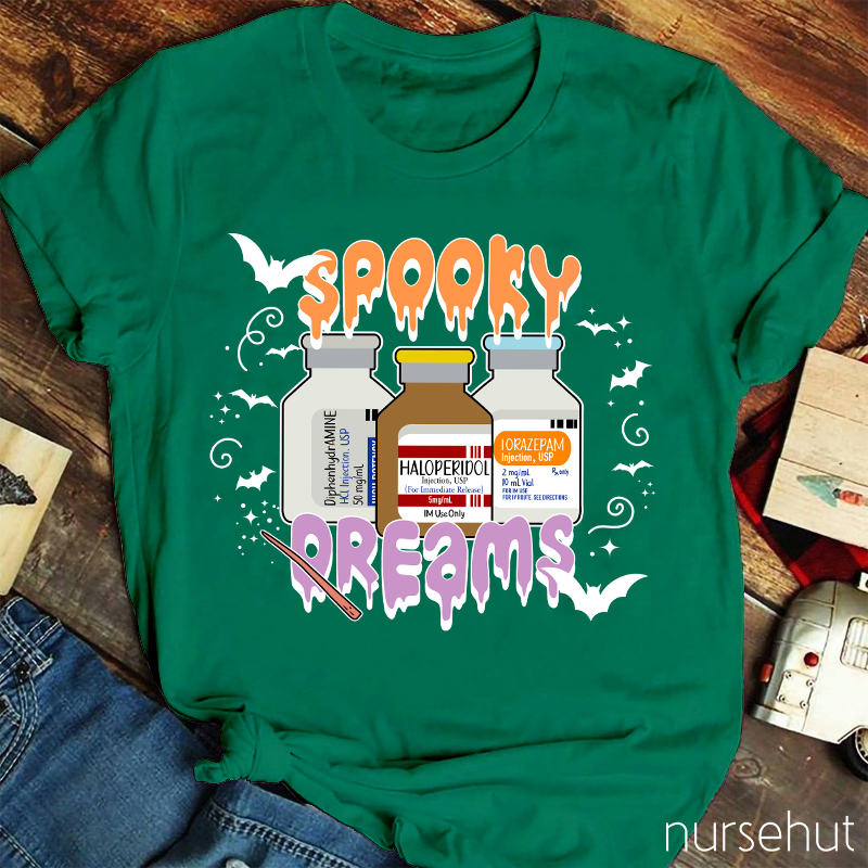 Halloween Spooky Dreams Nurse T-Shirt