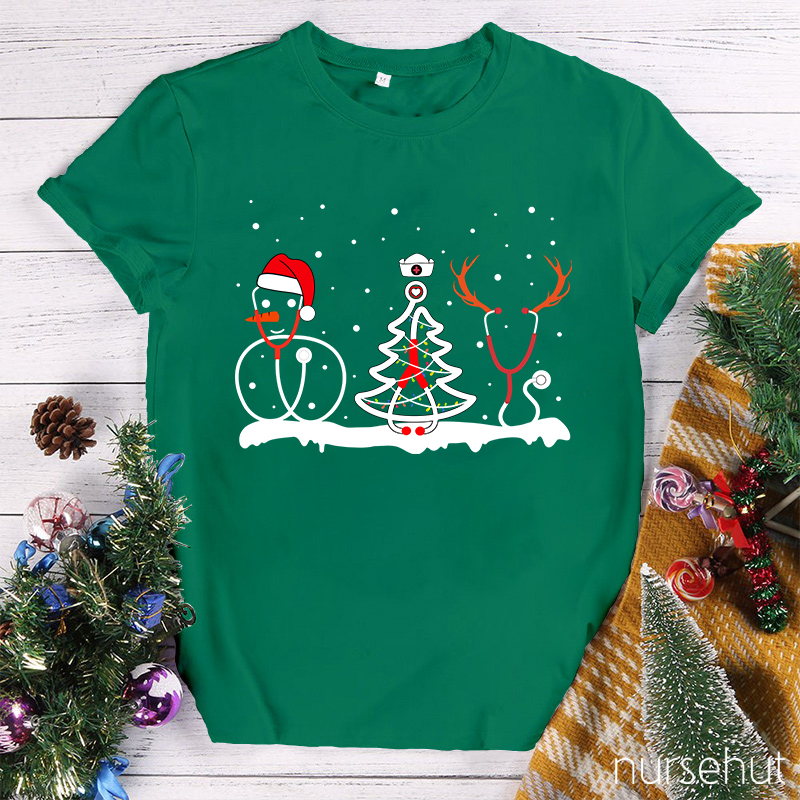 Hope It's Going To Be A White Christmas Nurse T-Shirt