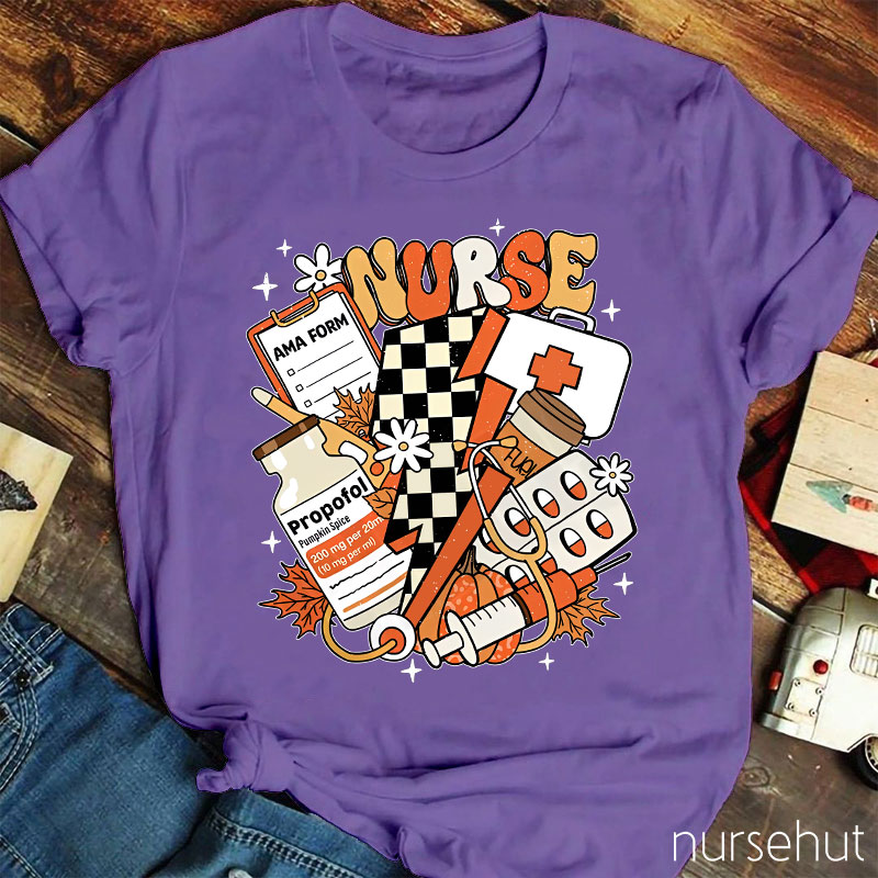 Autumn Nurse Life Nurse T-Shirt