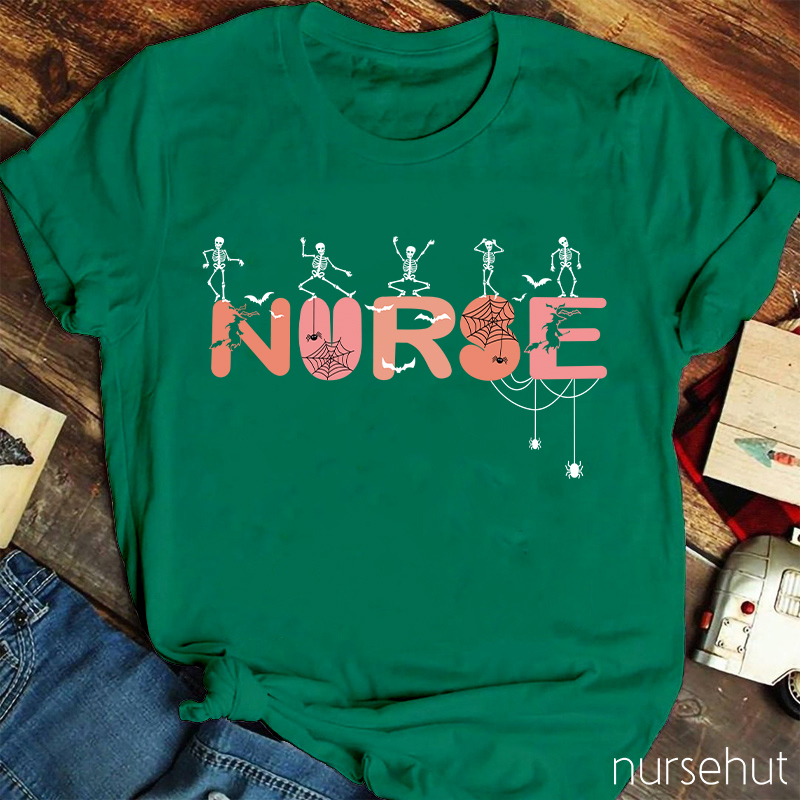 Dancing Skeletons Nurse T-Shirt