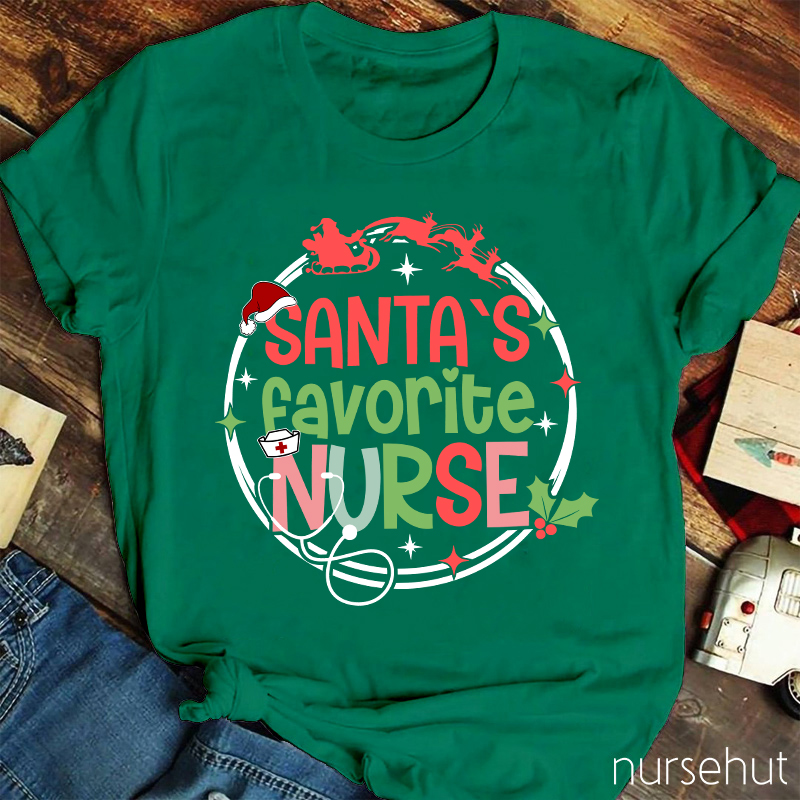 Santa's Favorite Nurse T-Shirt