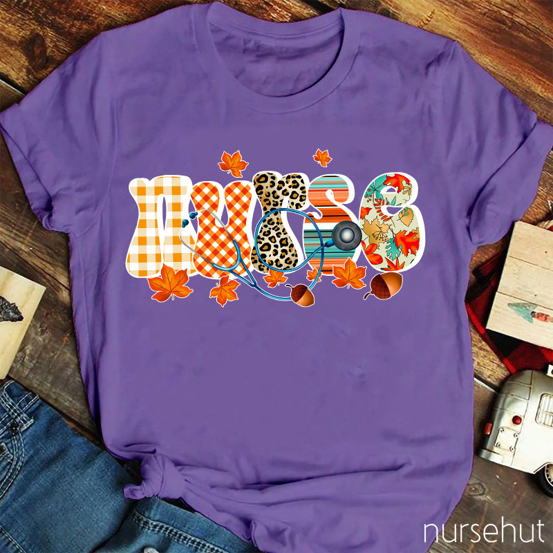 Autumn Nurse Life Nurse T-Shirt