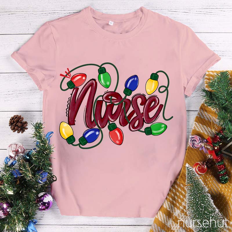 Christmas Lights Nurse T-Shirt