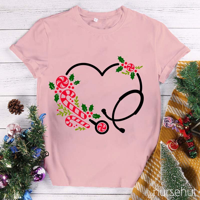 Christmas Stethoscope Nurse T-Shirt