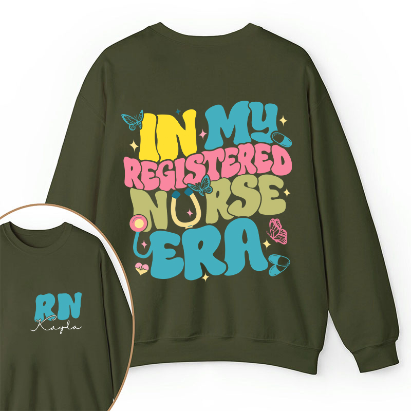 Personalized In My Nurse Era Nurse Two Sided Sweatshirt