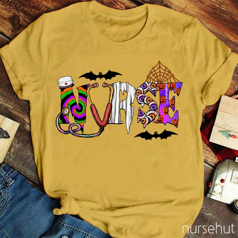 Spooky Halloween Nurse T-Shirt