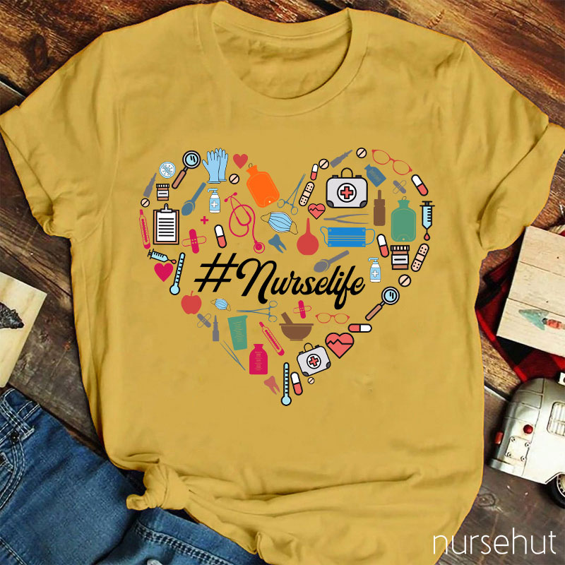 Nurselife Heart Nurse T-Shirt
