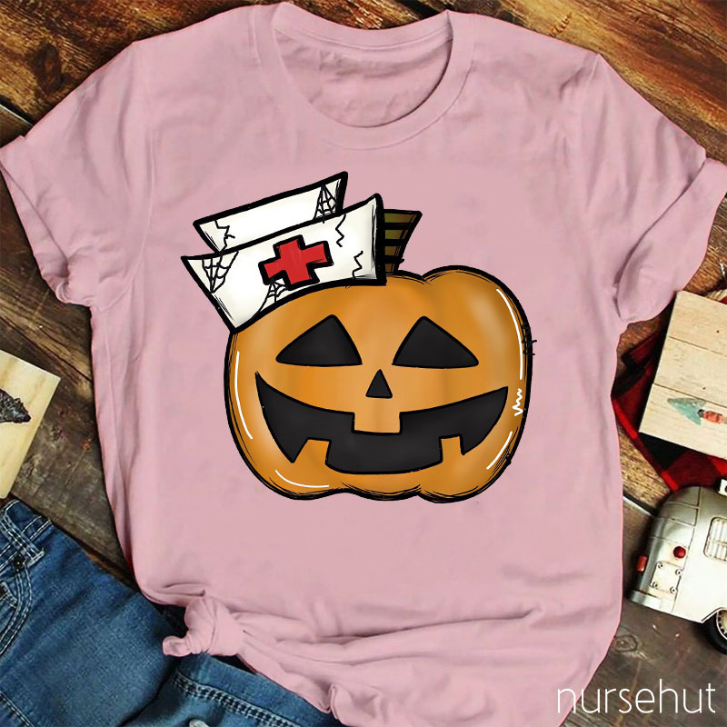 Halloween Pumkin Nurse T-Shirt