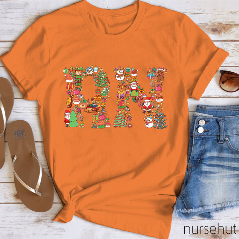 Personalized Christmas Element Nurse T-Shirt