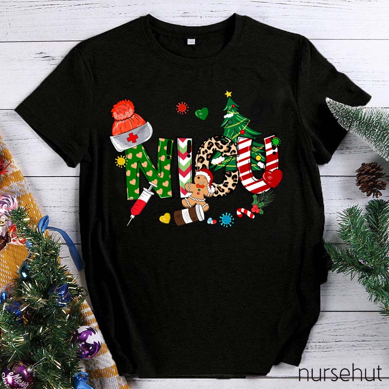 Personalized Christmas Element Nurse T-Shirt