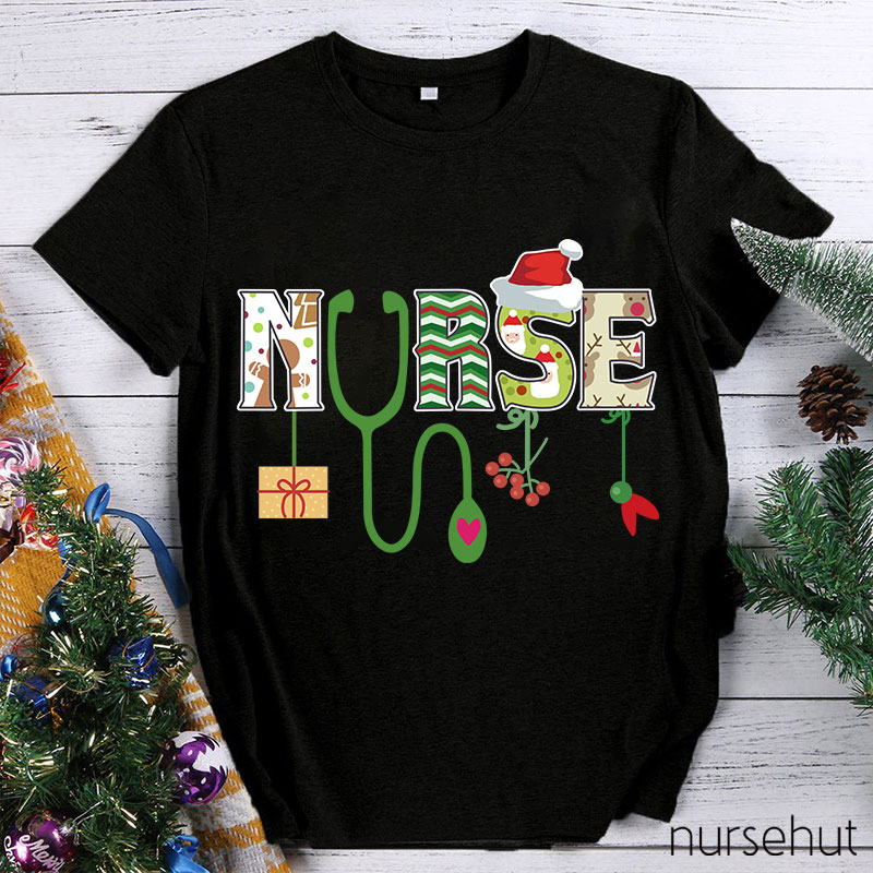 Nurse Christmas Winter Vibes Nurse T-Shirt