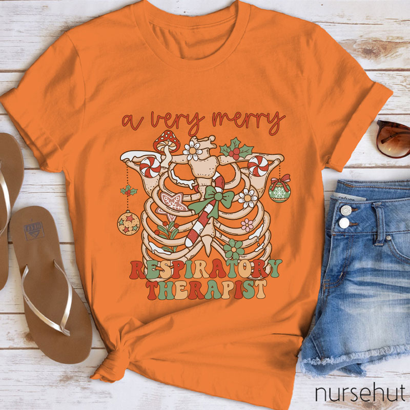 A Very Merry Respiratory Therapist Nurse T-Shirt