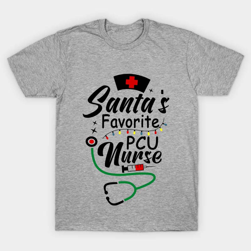 Personalized Santa's Favorite Nurse T-Shirt