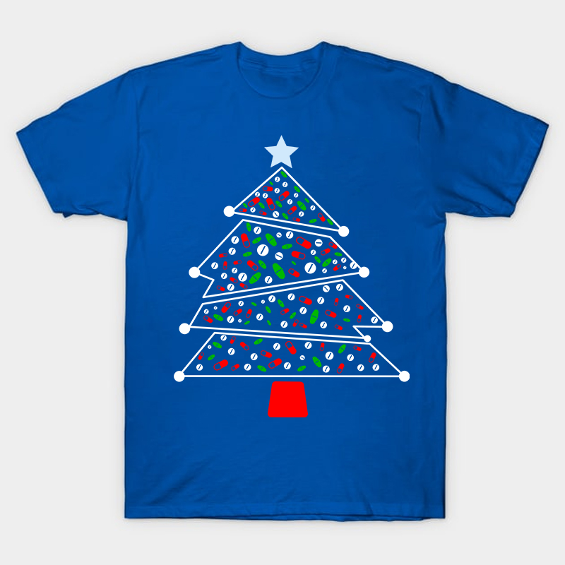 Pill Christmas Tree Nurse T-Shirt