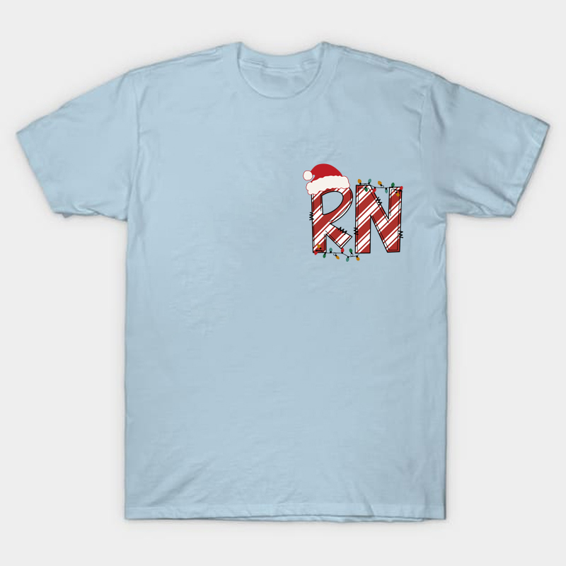 Personalized Christmas Style Nurse T-Shirt