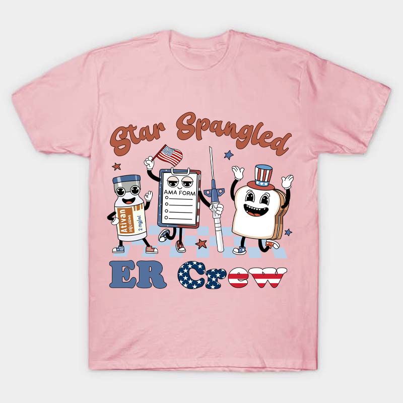 Personalized Department Star Spangled Crew Nurse T-Shirt