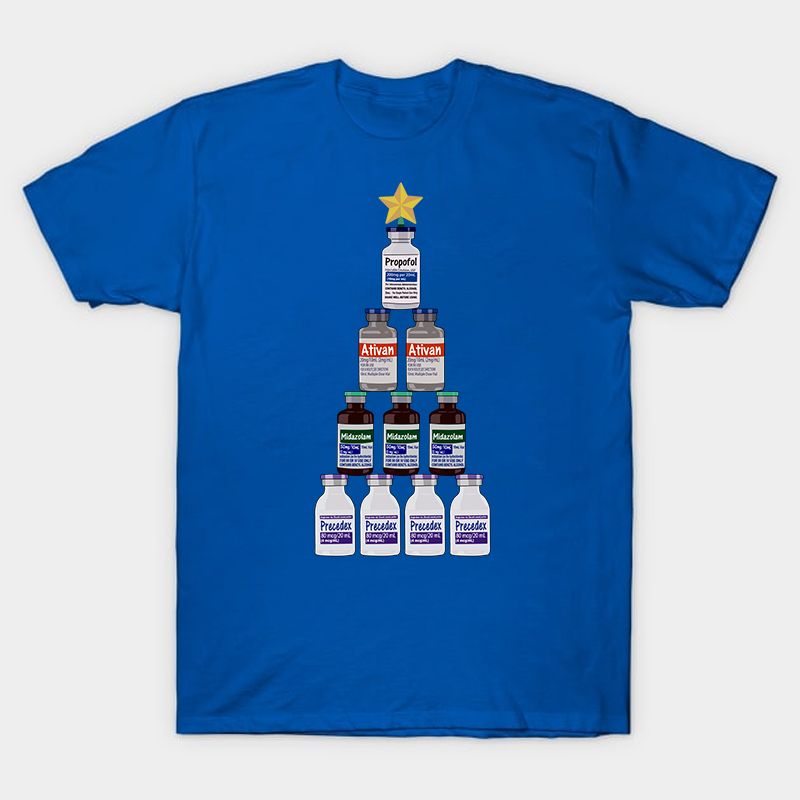 Medicine Bottle Christmas Tree Nurse T-Shirt