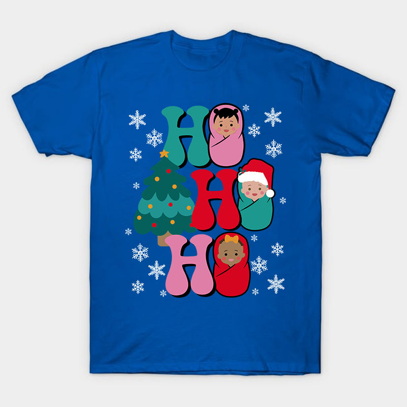 Ho Ho Ho Christmas Nurse T-Shirt