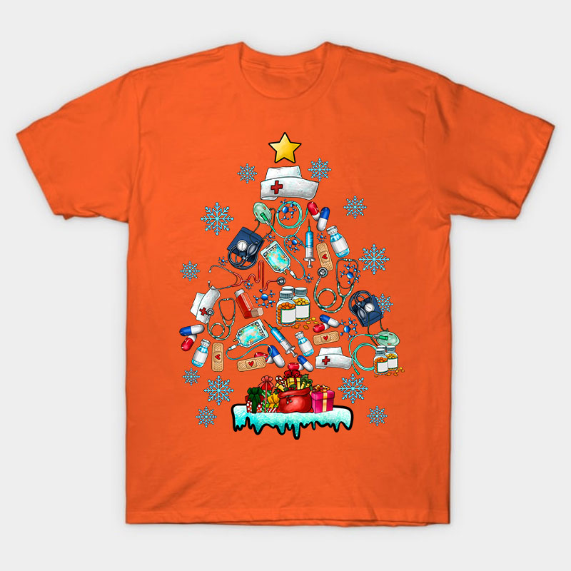Nurse Christmas Trees Nurse T-Shirt
