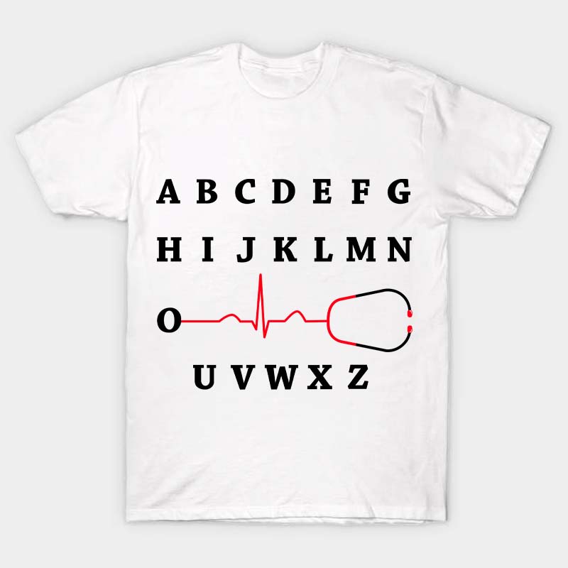 Alphabet Electrocardiogram T-Shirt