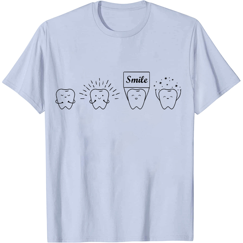 Smile Clean White Healthy Teeth Dentist Nurse T-Shirt
