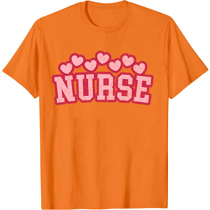 Pink Heart Nurse T-Shirt