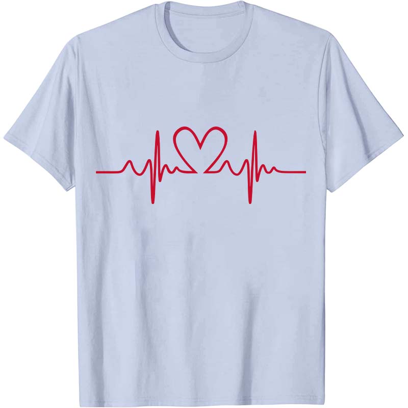 Love Heart Heartbeat Nurse T-Shirt
