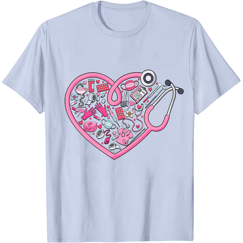 Heart Nurse Valentine's Day Nurse T-Shirt