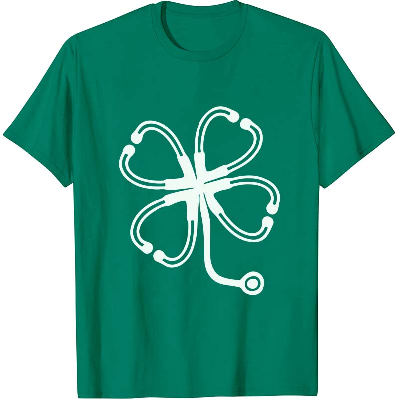 Clover Stethoscope Nurse T-Shirt