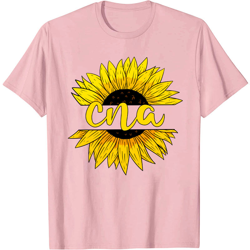 Personalized Job Title Sunflower Nurse T-Shirt
