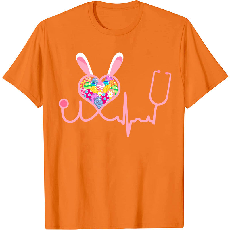Easter Egg Heartbeat Stethoscope Nurse T-Shirt