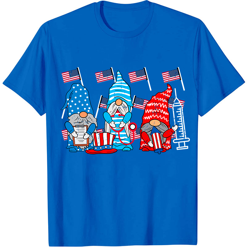 Independence Day 4 Flags And Syringe Nurse T-Shirt