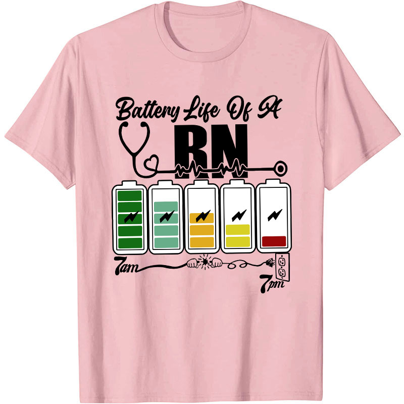 Personalized Battery Life Of A Nurse T-Shirt