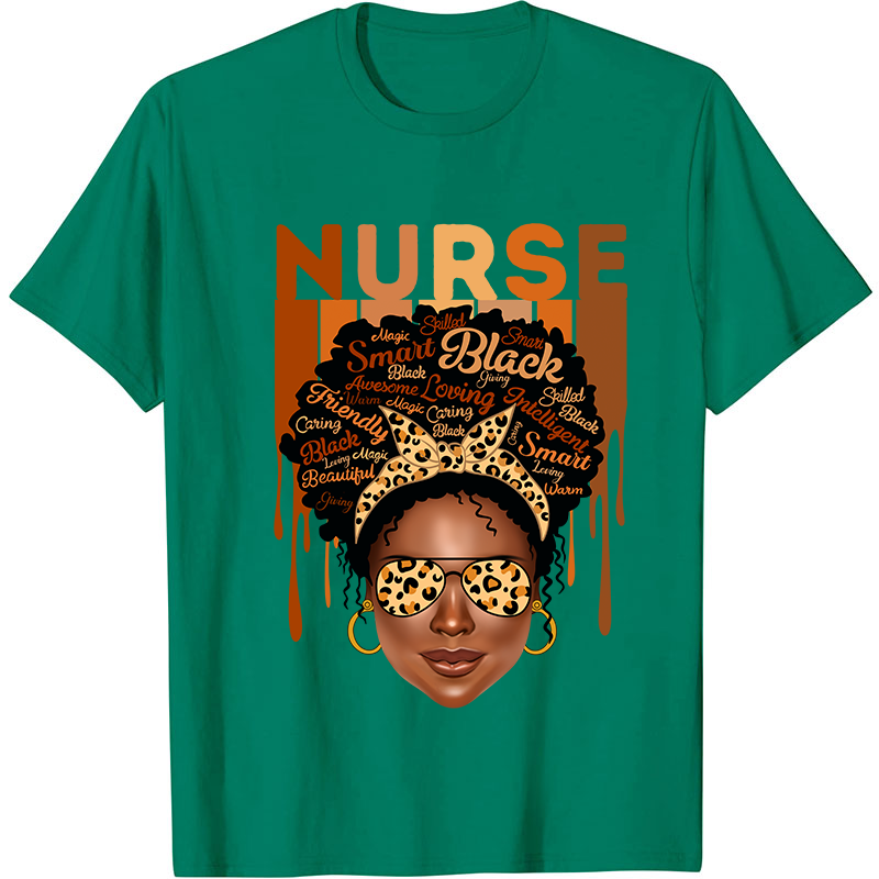 Smart Black Loving Caring Nurse T-Shirt