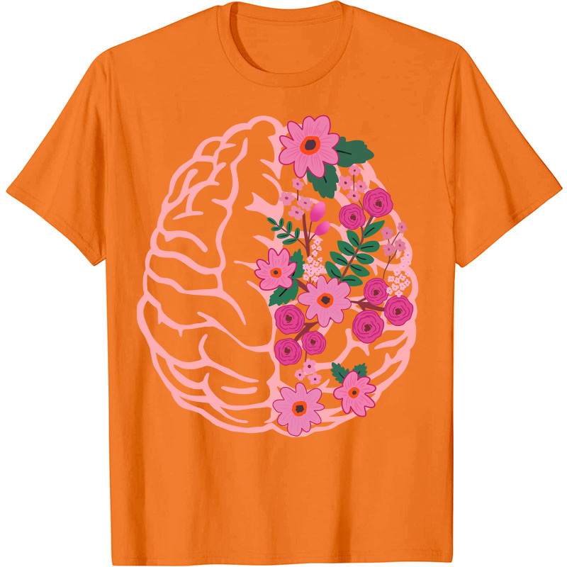 Flower Brain Anatomy Nurse T-Shirt