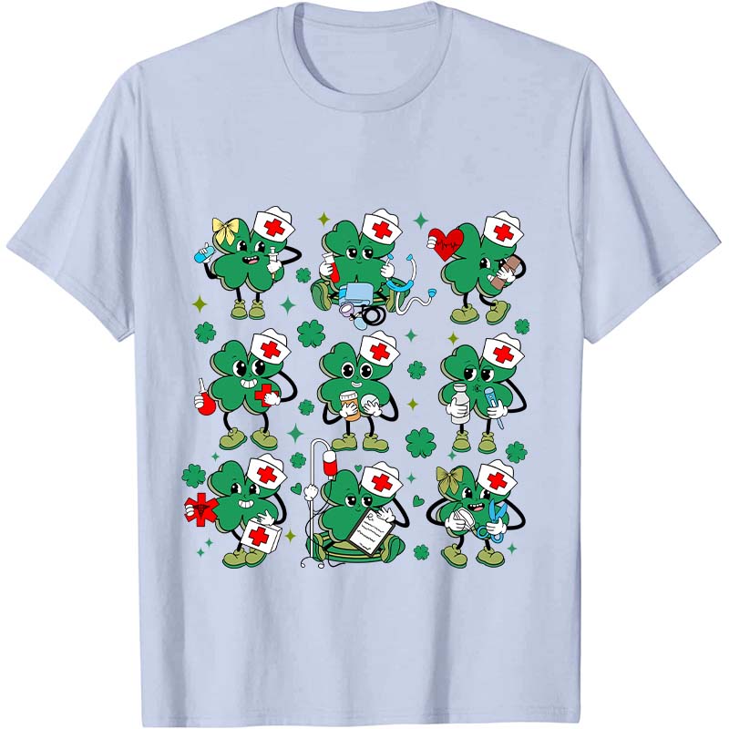 Funny Nurse Clover Nurse T-Shirt