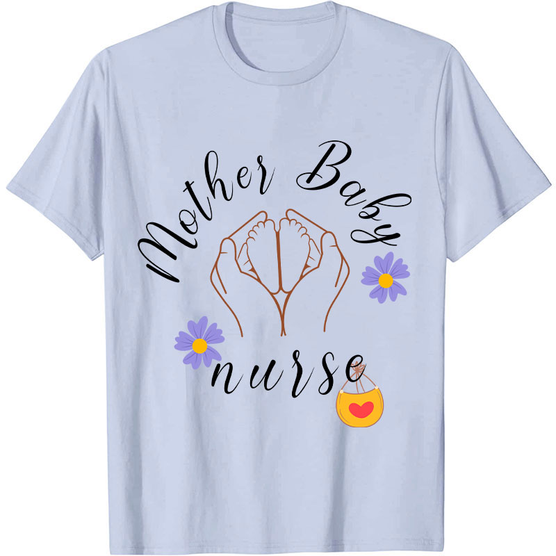 Mother Baby Flower Nurse T-Shirt