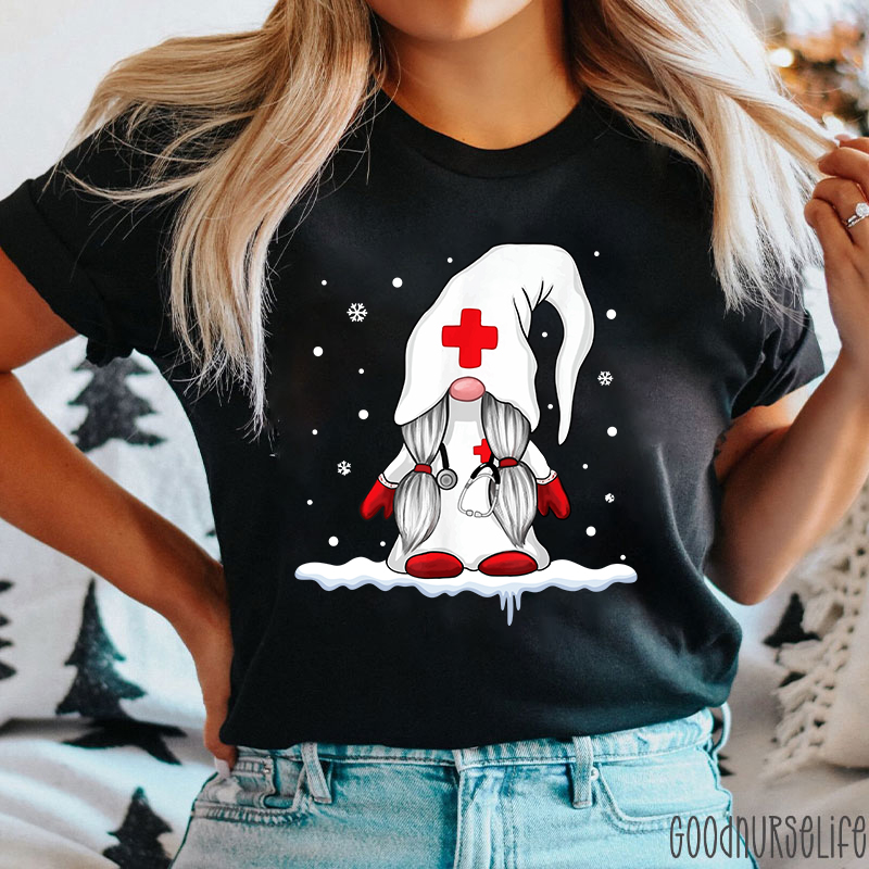Gnome Snowman Nurse T-Shirt