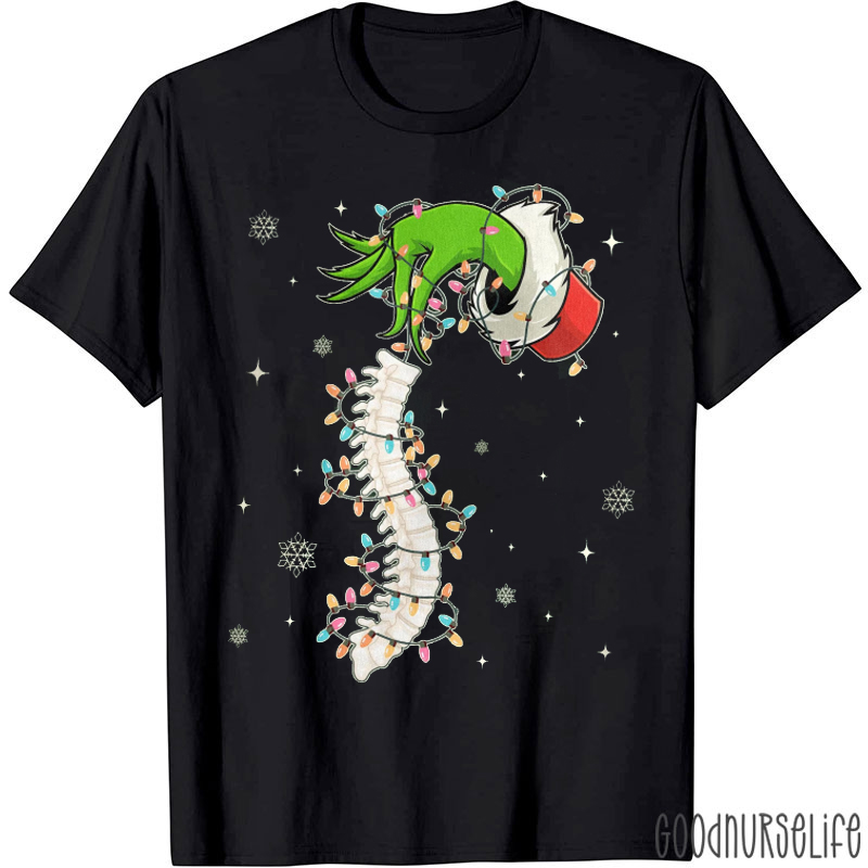 Christmas Spine Skeleton T-Shirt
